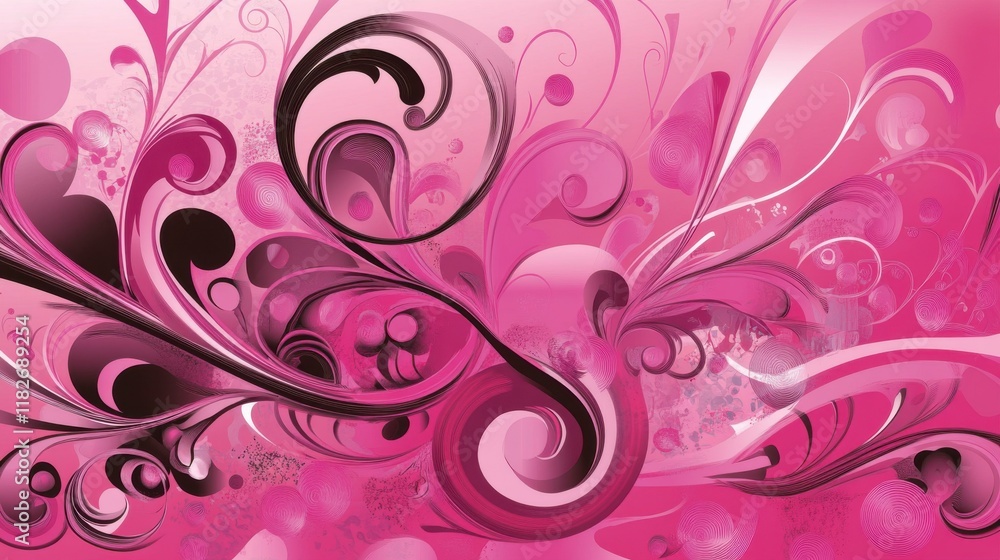 Stunning Abstract Floral Design in Vibrant Pink and Purple Colors Stunning Abstract Floral Design in Vibrant Pink and Purple Colors