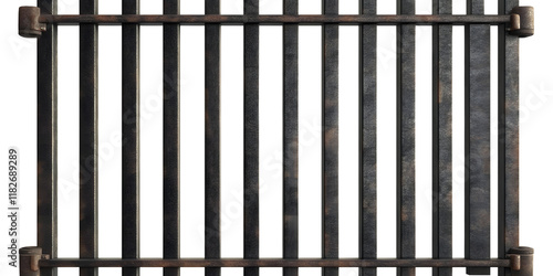 Wallpaper Mural metal fence isolated on white, PNG transparent Torontodigital.ca