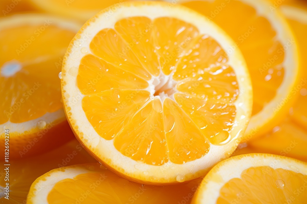 Bright and vibrant orange slices ready for summer refreshment and energy boost. Generative AI Bright and vibrant orange slices ready for summer refreshment and energy boost. Generative AI