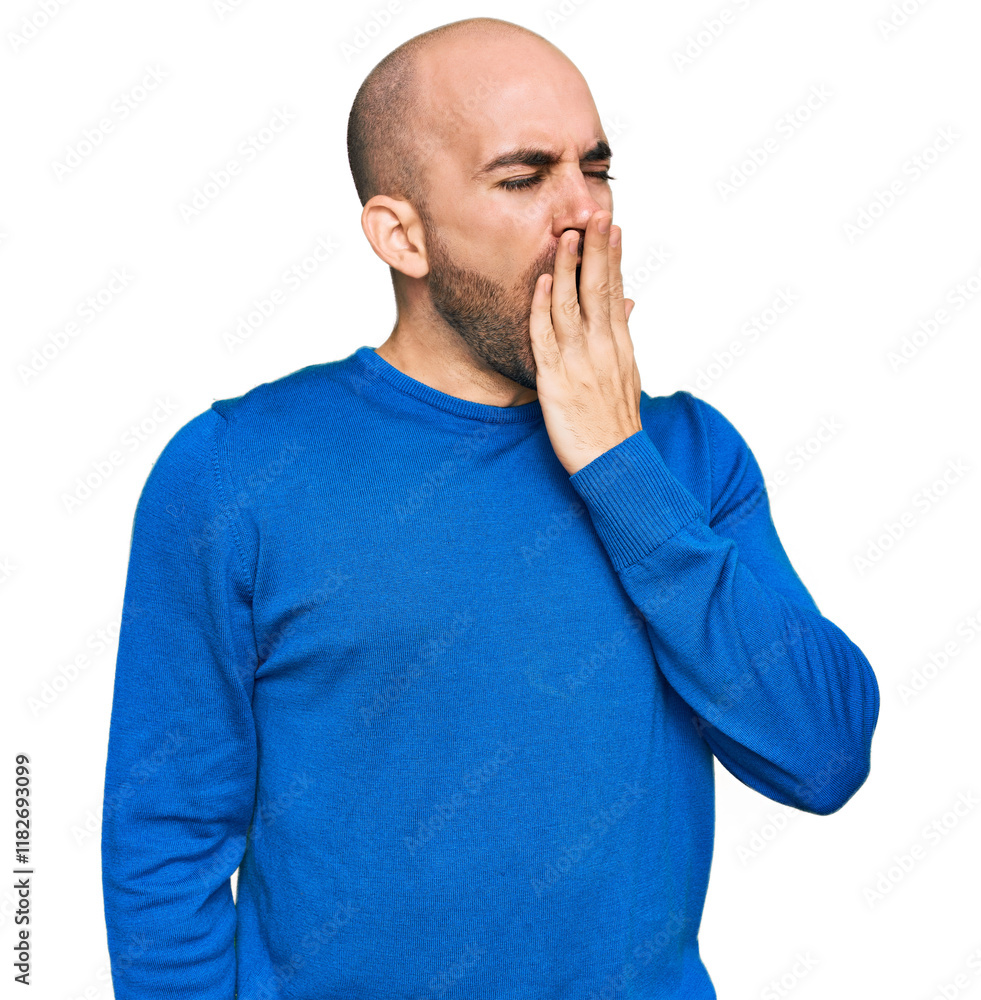 Young hispanic man wearing casual clothes bored yawning tired covering mouth with hand. restless and sleepiness. Young hispanic man wearing casual clothes bored yawning tired covering mouth with hand. restless and sleepiness.