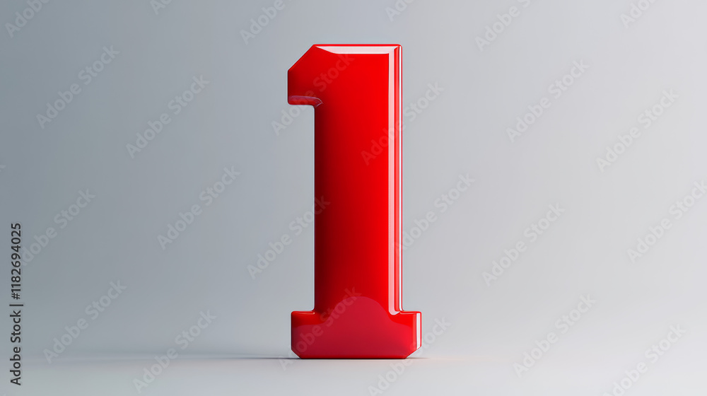 Vector letter I logo. Brand logo I for the company in the form of 3D letters. Red style.