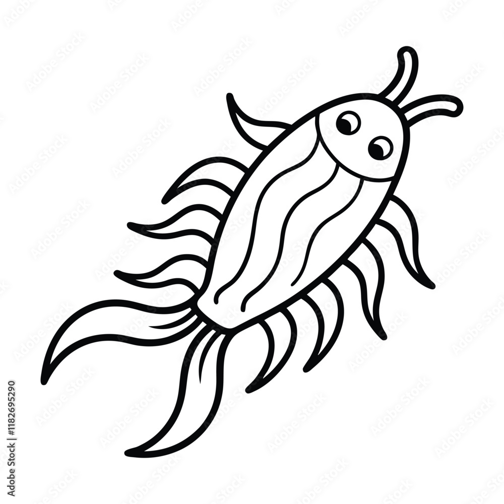 Delicate Marine Plankton Line Art Designs Delicate Marine Plankton Line Art Designs