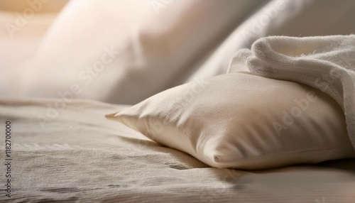 Sleeping and rest elements, ideal for topics related to health, relaxation, and rejuvenation. photo