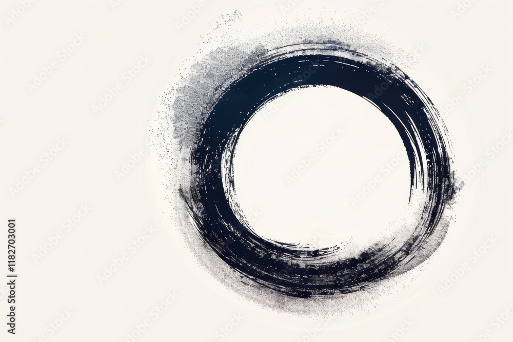 Serene circle of tranquility in soft hues of light and shadow Serene circle of tranquility in soft hues of light and shadow