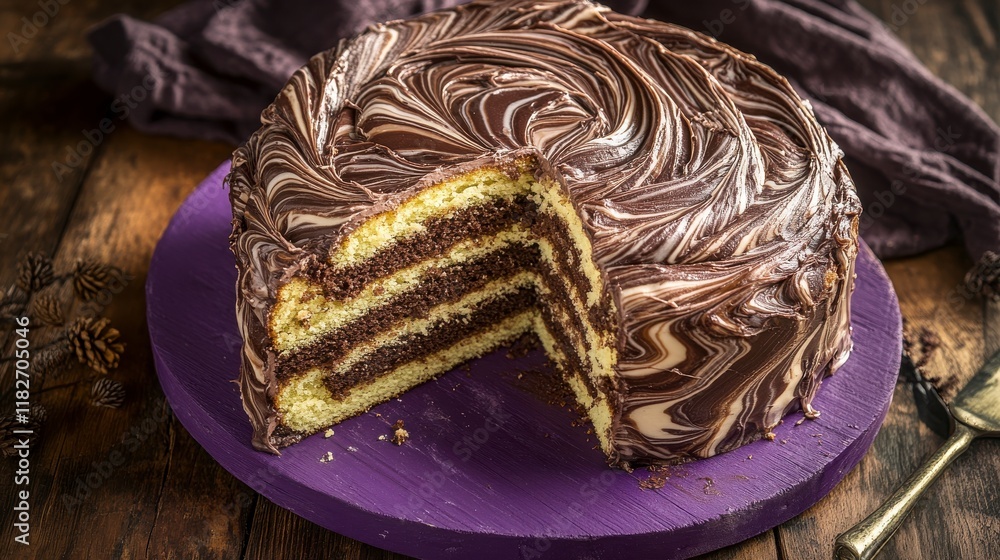 Decadent Chocolate Swirl Cake: Layers of Delightful Flavors and Exquisite Design for Every Occasion Decadent Chocolate Swirl Cake: Layers of Delightful Flavors and Exquisite Design for Every Occasion