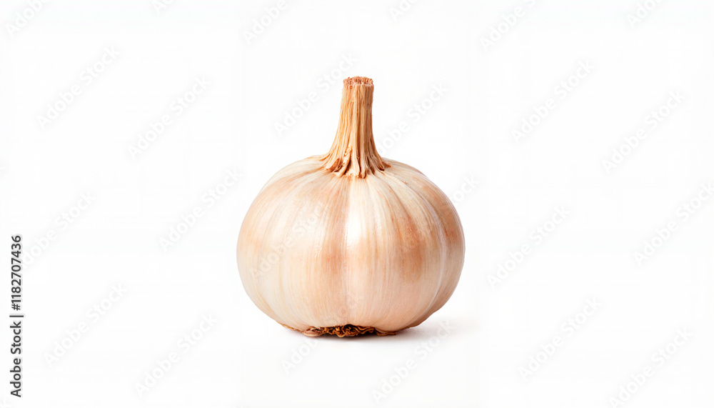 Fresh whole garlic bulb isolated on white background Fresh whole garlic bulb isolated on white background