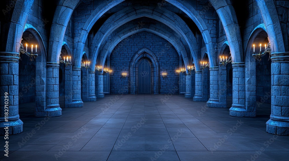 Fototapeta premium A gallery showcasing the moonlit marvels of faith as a Ramadan background