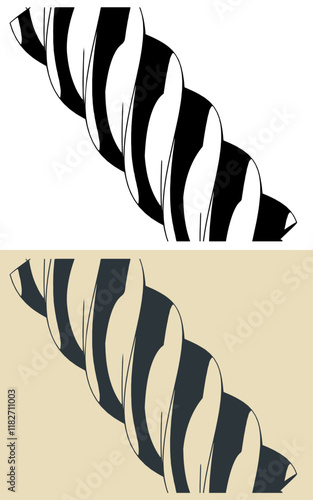 Male screw close-up illustrations