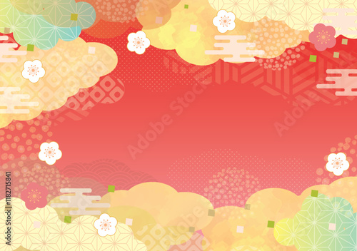 和風, お正月, 新年, 年賀状, 七五三, 成人式, 背景, 梅, ひな祭り, 節分, コピースペース
フレーム, 雲, 水彩, 麻の葉, 日本, 手書き, ベクター, バックグラウンド, イラスト, 花, カード, デザイン, 　模様, 自然, デコレーション、春、冬