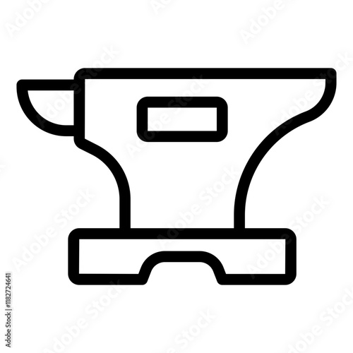 Anvil outline icon used by blacksmiths for metal shaping