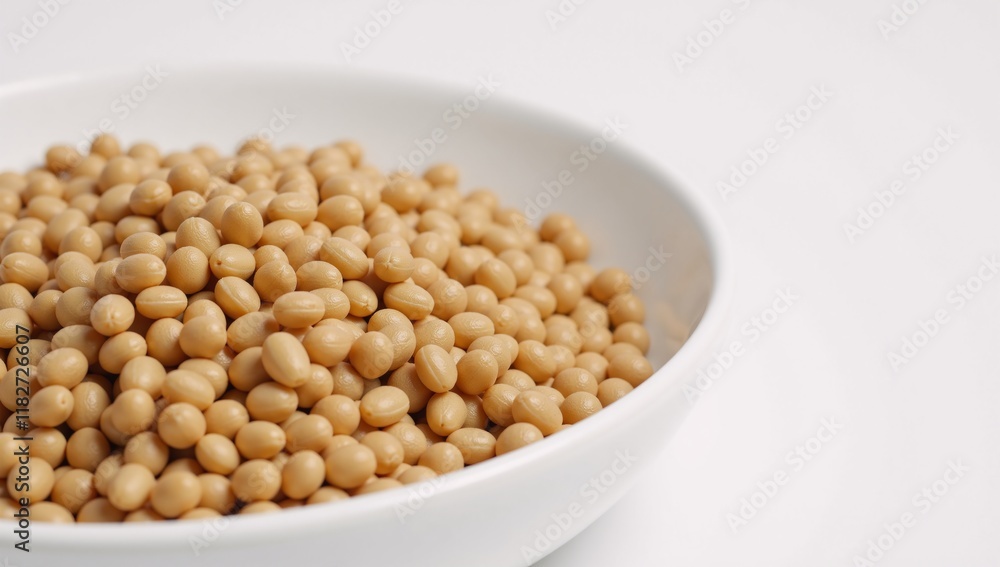 Vibrant vegan dish featuring sorghum grain in muted colors against a white backdrop healthy plant-based Vibrant vegan dish featuring sorghum grain in muted colors against a white backdrop healthy plant-based