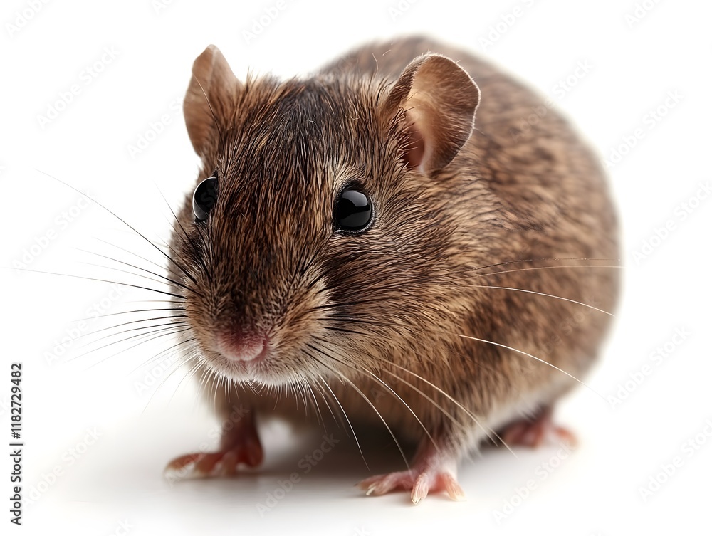 Adorable Brown Mouse: Close-Up Studio Portrait, Soft Focus Adorable Brown Mouse: Close-Up Studio Portrait, Soft Focus