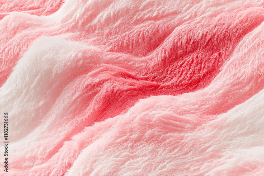 Pink and white plush fur close-up, ombre effect Pink and white plush fur close-up, ombre effect