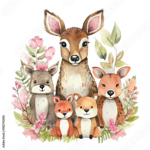 Woodland Animals Illustration Set - Perfect for Nursery Décor, Kids' Projects, and Nature-Themed Designs