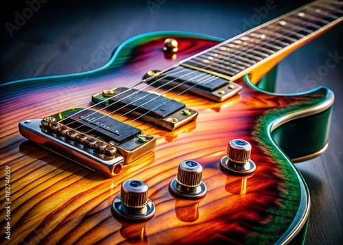 Close-up Electric Guitar Detail - High Depth of Field Stock Photo