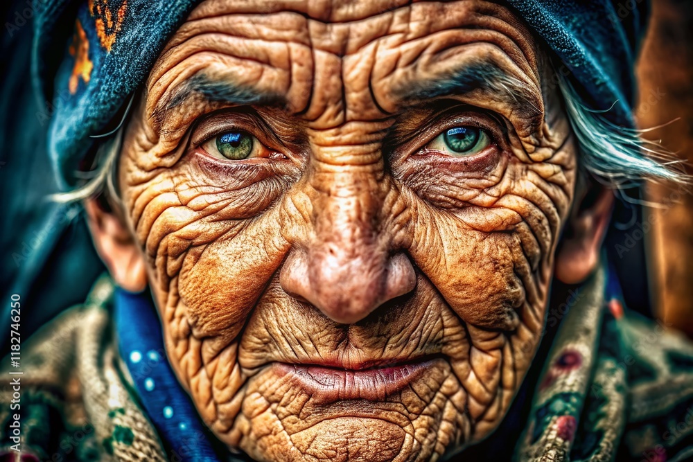 Close-up Landscape Photo: Wrinkled Skin Texture, Age Spots, and Natural Imperfections Close-up Landscape Photo: Wrinkled Skin Texture, Age Spots, and Natural Imperfections