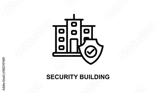 Security Building Isolated Vector, Icon Or Logo Sign Symbol Illustration