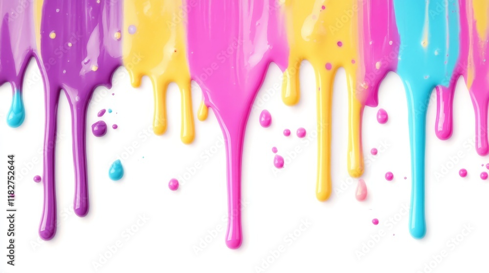 Naklejka premium Paint Dripping Cut-Out: Art Design, Creative Expression, Abstract Visuals, and Decorative Concepts