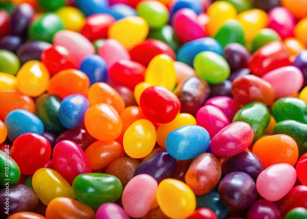 Colorful Jelly Beans Close-Up: Sweet Treats, Candy Background Colorful Jelly Beans Close-Up: Sweet Treats, Candy Background