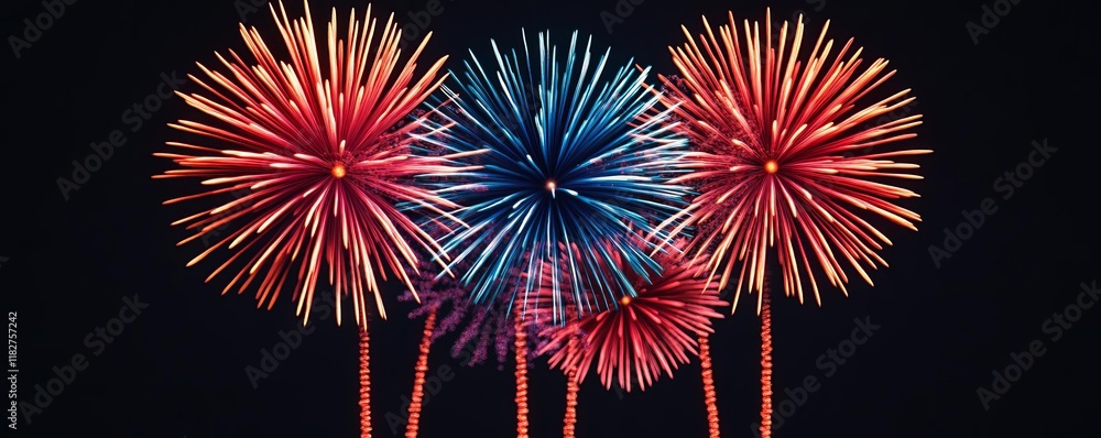 Synaptic activity rendered as vibrant fireworks, abstract and engaging for creative applications Synaptic activity rendered as vibrant fireworks, abstract and engaging for creative applications