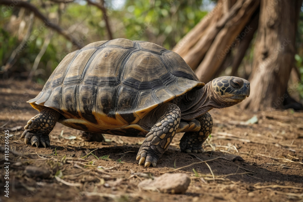a tortoise in its natural environment a tortoise in its natural environment