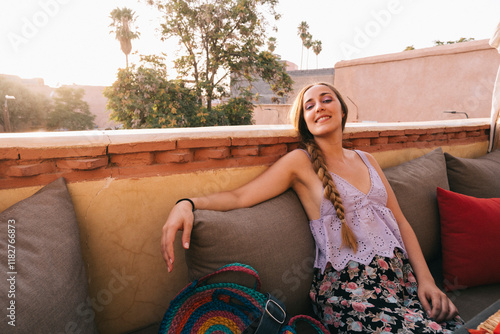 Sunset Relaxation on Riad Terrace photo