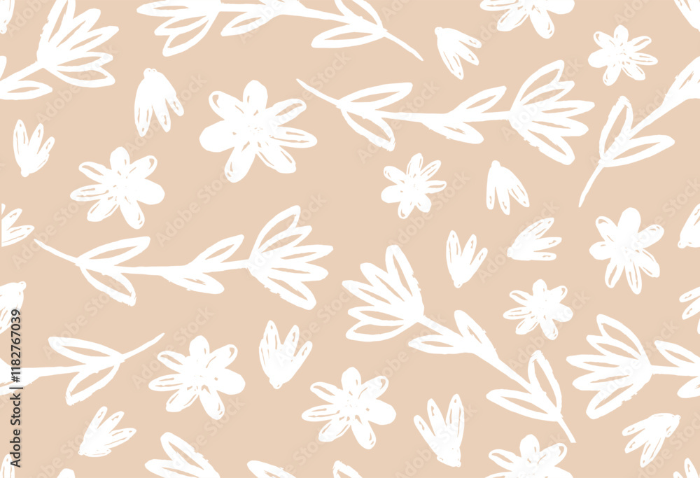 Cute flower pattern image for fabric textile or wall decoration Cute flower pattern image for fabric textile or wall decoration