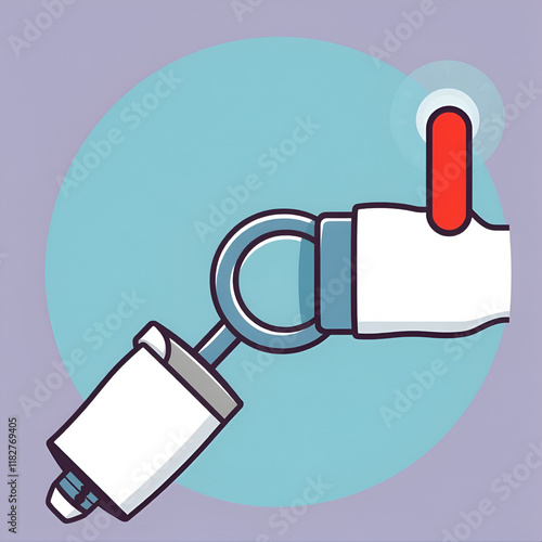 Color illustration icon for termination photo