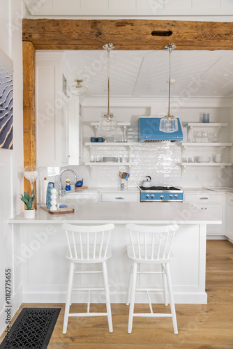 Modern Cottage home  kitchen stool  photo