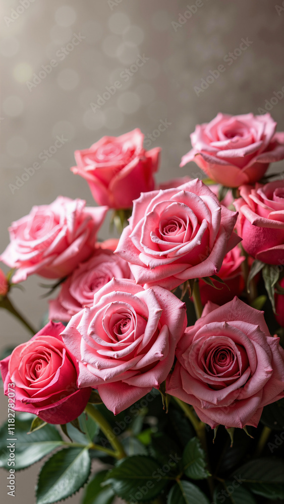 Exquisite Pink Roses Bouquet: Perfect for Wedding Invitations, Floral Ads, and Romantic Greeting Cards Exquisite Pink Roses Bouquet: Perfect for Wedding Invitations, Floral Ads, and Romantic Greeting Cards