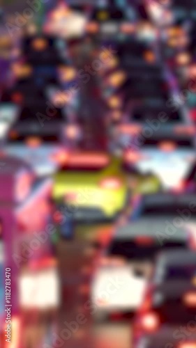 Wallpaper Mural Heavy traffic congestion during rush hour in the city streets. Vertical Torontodigital.ca