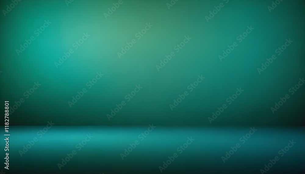 Obraz premium Blue and green, color gradient background shine bright light, template empty space.Color gradient rough abstract background shine bright light and glow template empty space , grainy noise texture.