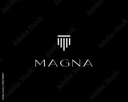 A shield line logo. Guard minimalistic icon. Creative security defense vector symbol.