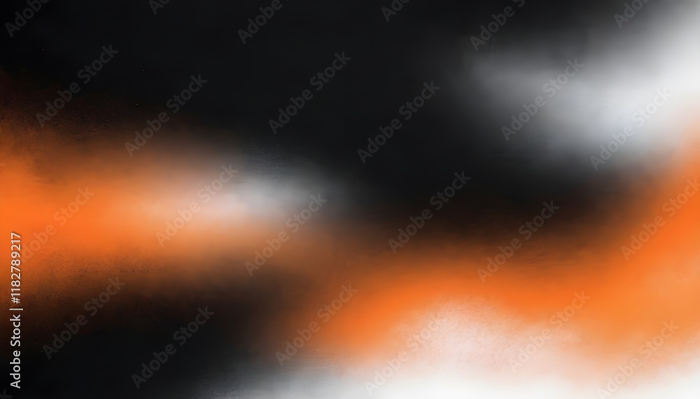 Naklejka premium Black, orange and white marble background, grainy noise grungy texture. 