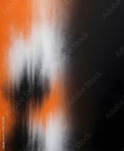 Black, orange and white marble background, grainy noise grungy texture.	
