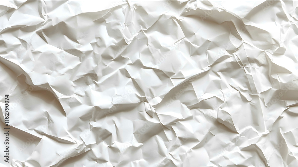 Obraz premium crumpled paper texture white background