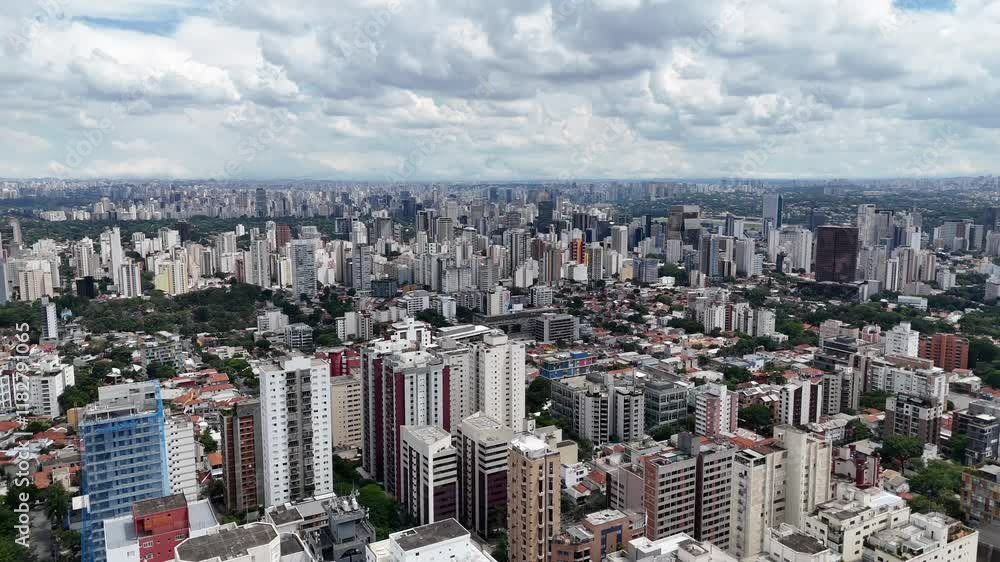 Aerial video above Parque Ibirapuera Sao Paulo on a sunny day Aerial video above Parque Ibirapuera Sao Paulo on a sunny day