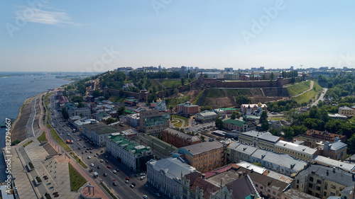 City with a river running through it. Nizhny Novgorod photo