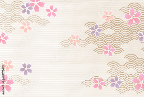 和柄　桜　春　背景