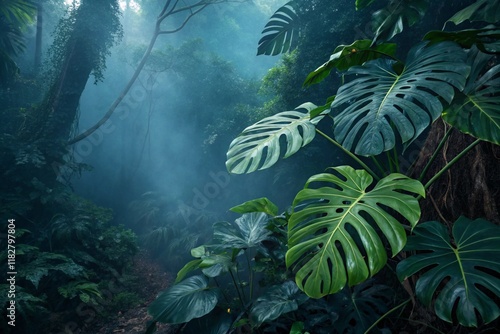 tropical jungle background photo