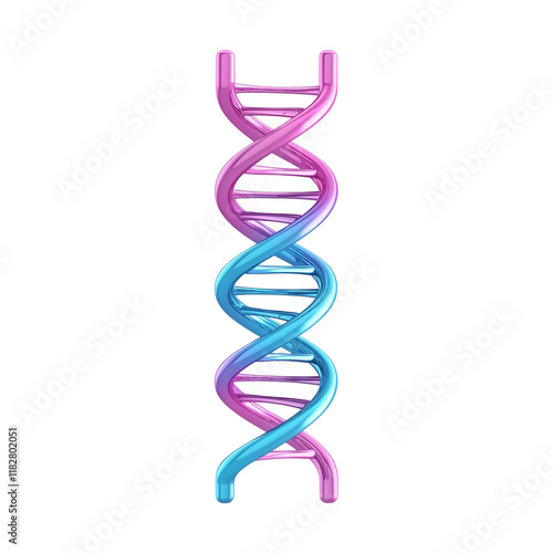 dna strand on white background