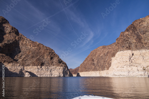 Boat on Lake Mead, National Recreation Area 