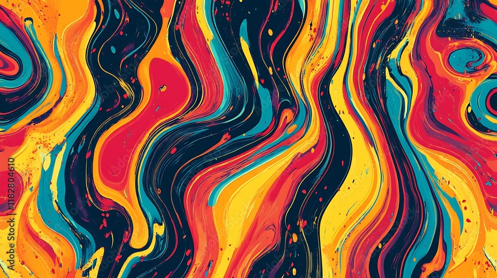 Vibrant Abstract Swirls: A Symphony of Color and Texture Vibrant Abstract Swirls: A Symphony of Color and Texture