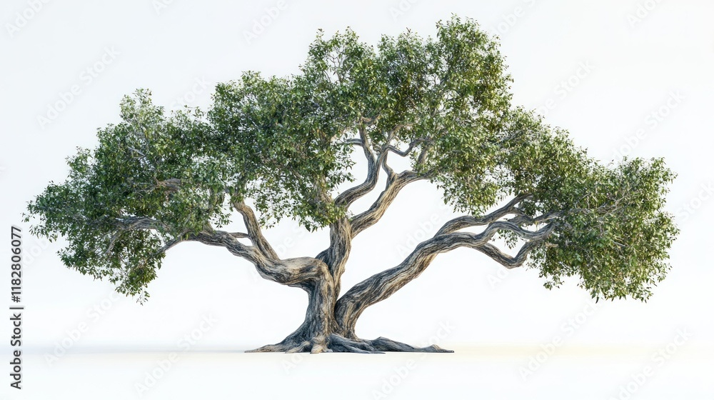 Fototapeta premium a beautiful tree with a white background that is very stunning