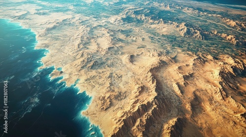 A high-resolution geographic map of Israel showing the natural landscape divisions between the coastal plain, central highlands, and the Negev Desert with crisp, clear visuals.