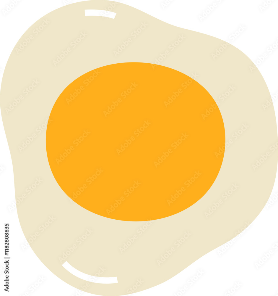 Hand Drawn Cartoon Fried Egg Hand Drawn Cartoon Fried Egg