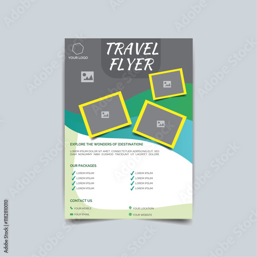 Adventure travel agency poster design