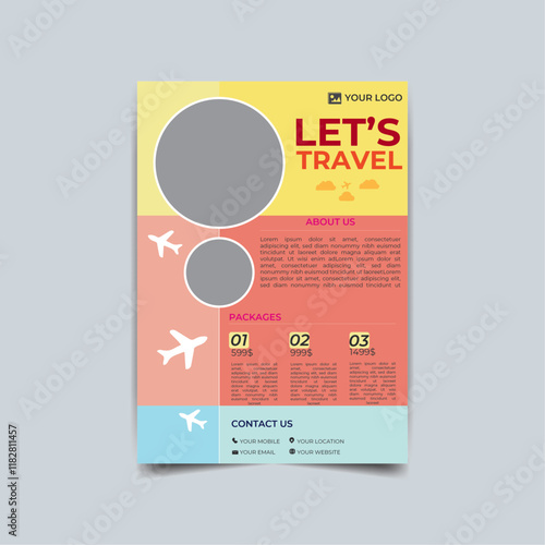 Simple travel agency flyer design