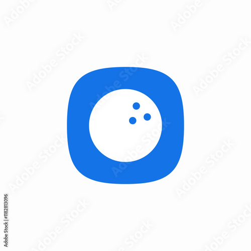 bowling ball icon sign vector