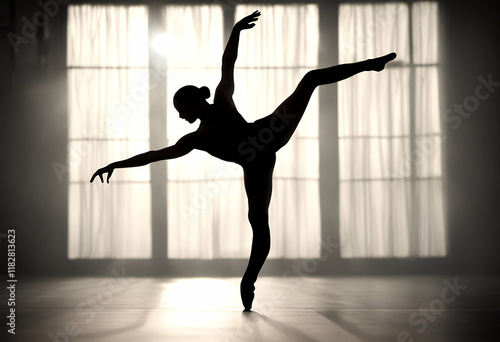 silhouette ballet dancer gymnast woman sport champion grunge splash watercolor illustration olympic athlete